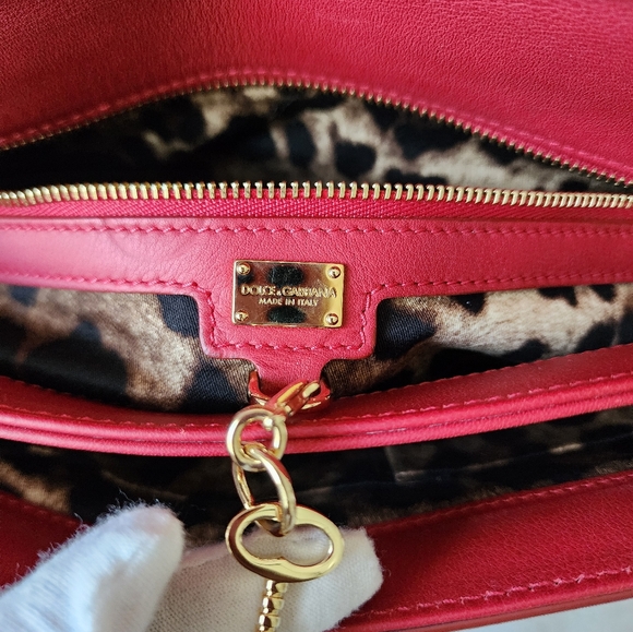 Auth Dolce&Gabbana Miss Linda Red Shoulder/Cluth Bag - Picture 10 of 12